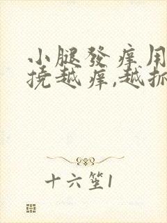 小腿发痒用手越挠越痒,越抓越起疙瘩