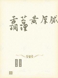 舌苔黄厚腻如何调理