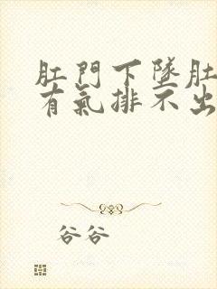 肛门下坠肚子胀有气排不出来