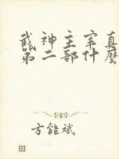 武神主宰真人版第二部什么时候出