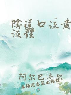 阴道口流黄色的液体