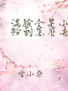 满脸全是小闭口粉刺怎么去除