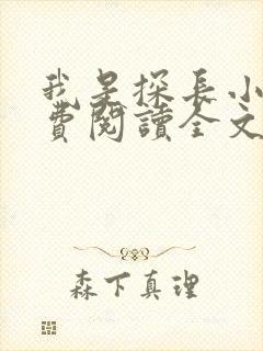 我是探长小说免费阅读全文最新章节