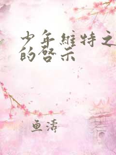 少年维特之烦恼的启示