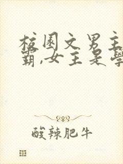 校园文男主是校霸,女主是学霸