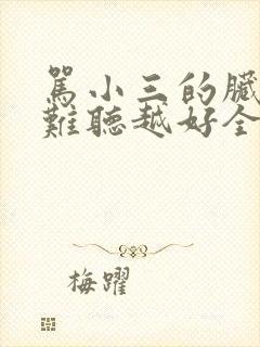 骂小三的脏话越难听越好全是脏字