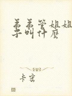 弟弟管姐姐的孩子叫什么