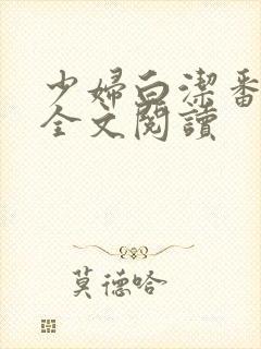 少妇白洁番外篇全文阅读