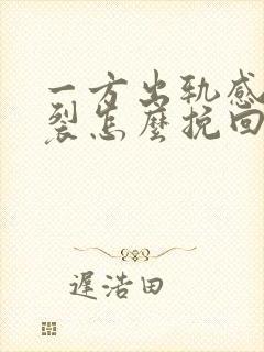 一方出轨感情破裂怎么挽回婚姻