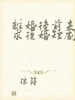 离婚后前夫哭着求复婚短剧演员表