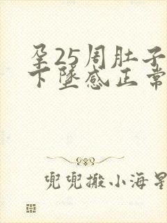 孕25周肚子有下坠感正常吗