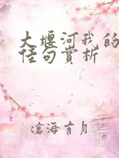 大堰河我的保姆佳句赏析