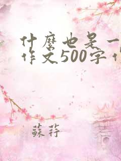 什么也是一种美作文500字作文