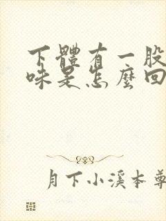 下体有一股腥臭味是怎么回事