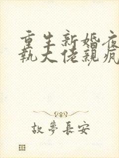 重生新婚夜被偏执大佬亲疯了小说无弹窗