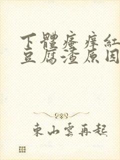 下体瘙痒红肿有豆腐渣原因