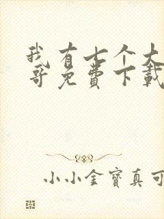 我有七个大佬哥哥免费下载txt