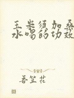 玉米须加桑叶泡水喝的功效