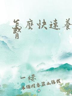 怎么快速养肾强肾