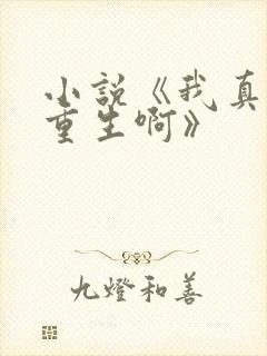 小说《我真没想重生啊》