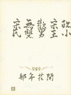 宋无欢宋政扬宋氏双男主小说推荐