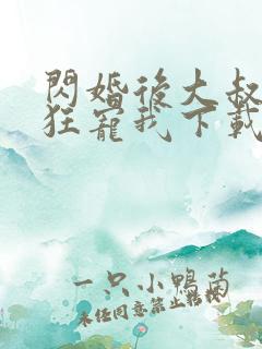 闪婚后大叔每天狂宠我下载txt