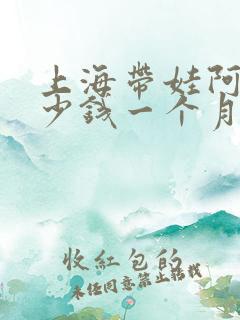 上海带娃阿姨多少钱一个月