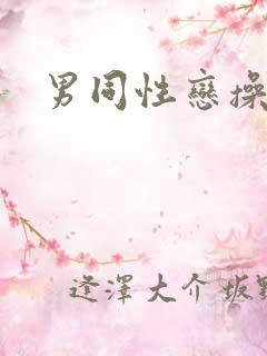 男同性恋操男人