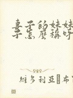 妻子的妹妹的儿子怎么称呼