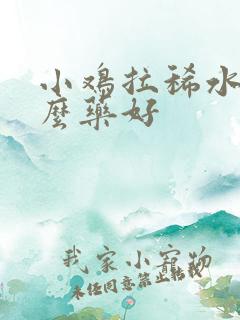 小鸡拉稀水吃什么药好