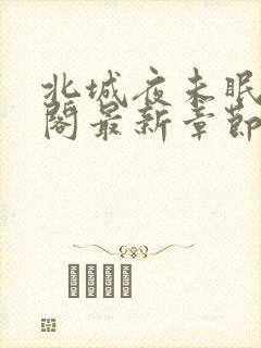 北城夜未眠笔趣阁最新章节无弹窗