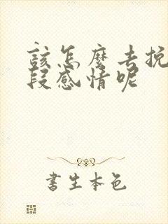 该怎么去挽回一段感情呢