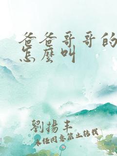 爸爸哥哥的老婆怎么叫