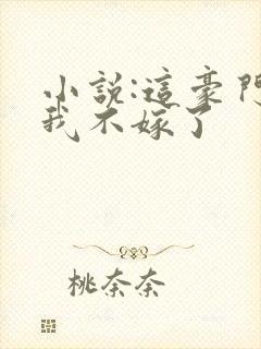 小说:这豪门,我不嫁了