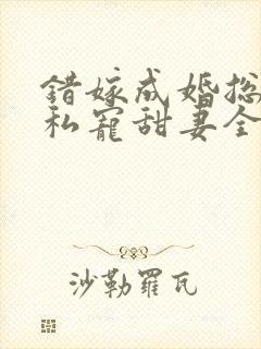 错嫁成婚总裁的私宠甜妻全集