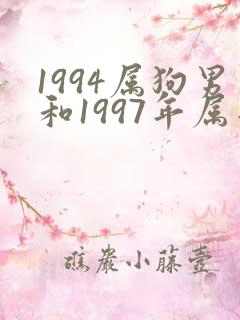 1994属狗男和1997年属牛女相配吗