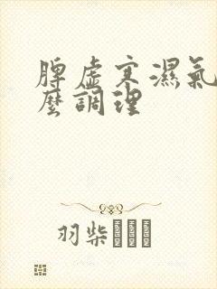 脾虚寒湿气重怎么调理