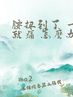 腰扭到了 一动就痛 怎么办