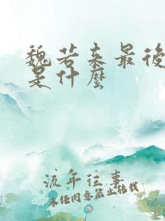 魏若来最后结局是什么