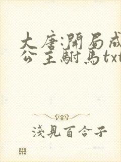 大唐:开局成了公主驸马txt全本下载