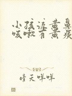 小孩流黄鼻涕,咳嗽有黄痰怎么回事