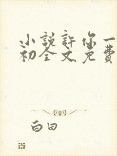 小说许你一世如初全文免费阅读