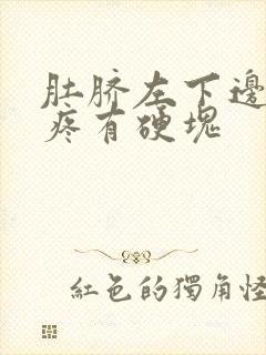 肚脐左下边按压疼有硬块