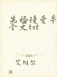 先婚后爱梦筱二全文txt