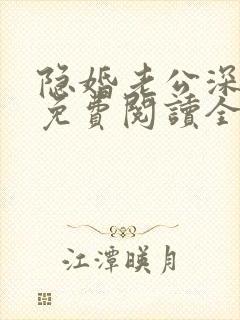 隐婚老公深夜来免费阅读全文