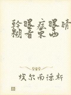 干眼症眼睛会模糊看东西