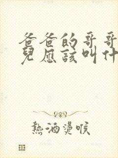 爸爸的哥哥的女儿应该叫什么