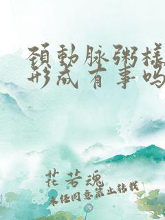 颈动脉粥样斑块形成有事吗