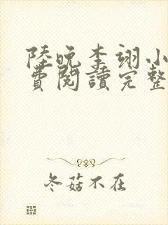 陆晚李翊小说免费阅读完整版