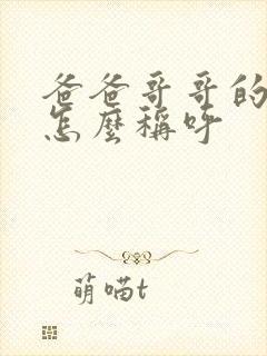 爸爸哥哥的儿子怎么称呼